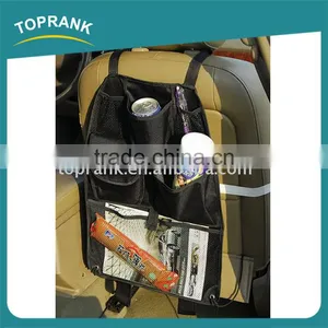 38*56CM Black Hanging Backseat Car Organizer With Mesh Bags thumbnail-1
