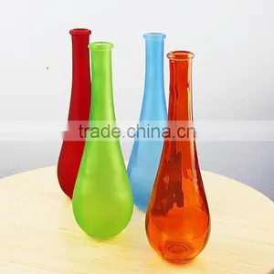 Frosted Colored Glass Material Home Goods Decorative Vase thumbnail-4