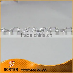 Non Tarnish Aluminum Silver Cable Bulk Chain 15x11mm Links thumbnail-1
