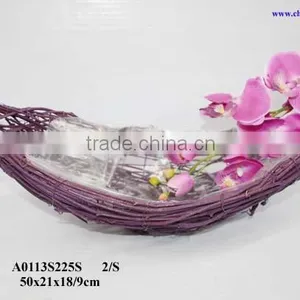 Willow Plate for Flower Arrangement thumbnail-1