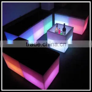 Modern Fashion Illuminate Lighting Waterproof Plastic Garden LED Bench Lounge for Party With Rechargeable Battery thumbnail-6