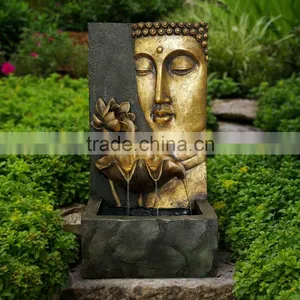 Large Garden Outdoor Decorations Marble Stone Carving Buddha Statues Waterfall thumbnail-1