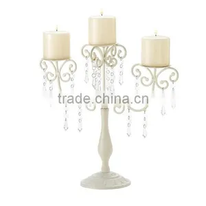 NEW FASHION! Ivory Centerpiece Candle Holder Candelabra Wedding Gift thumbnail-1