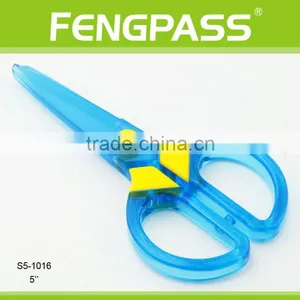 S5-1016 5 Inch 2Cr13 Stainless Steel Blade With Colorful Plastic Handle Shape Cutting Scissors thumbnail-1