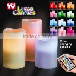 Multi Color Real Wax Led Candle Wireless Remote Control Flameless Candles Make Color Changing thumbnail-3