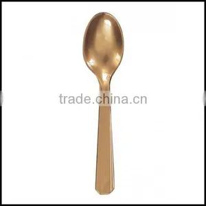 GOLD Reusable Plastic CUTLERIES Birthday Party Tableware Special Plastic Spoons,custom Plastic Spoons Manfuacturer thumbnail-2