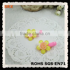 Plastic Pretty Small Flower Shape Spring Hair Clip thumbnail-1