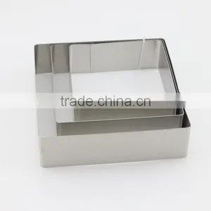 3 Sizes Stainless Steel Rectangular Molding Baking Cake Tools Pastry Rings thumbnail-6
