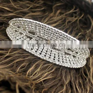 Silver Rhinestone Small Beautiful Bridal Crown thumbnail-2