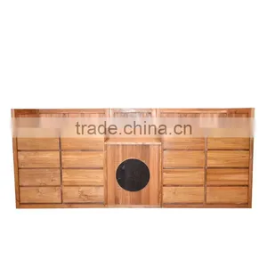 Cabinet Minimalist Natural Stain Colour Solid Teak Wood Furniture, Minimalist Cabinet Bedroom Large Handmade thumbnail-3
