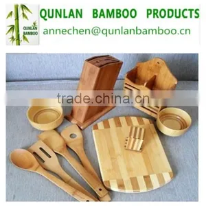 Eco-Friendly Natural Bamboo Dinnerware Set/bamboo Tableware Set thumbnail-1