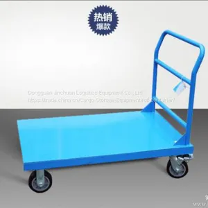 Powder Coating Heavy Duty Platform Cart Stainless Steel With 4 Wheels thumbnail-1