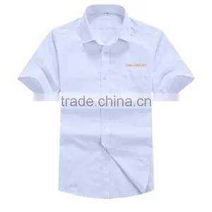 HOT!Custom Made Men Plain TC Polyester Cotton Corporate/office Uniform Work Shirts With Logo Printing thumbnail-1