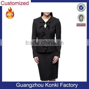 Women's Ruffle Collar Crepe Suit thumbnail-1