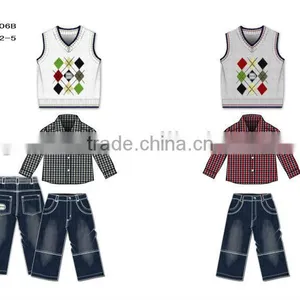 Fashional Winter Boys Sweater 3pcs Set thumbnail-2