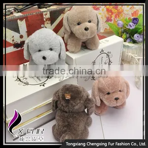 CX-R-53 Wholesale In Stock Cute Toy Real Fur Keychain Hang Decorations For Bag thumbnail-4