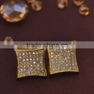 LSE855 Screw Back Men Earrings Jewelry Zircon thumbnail-1