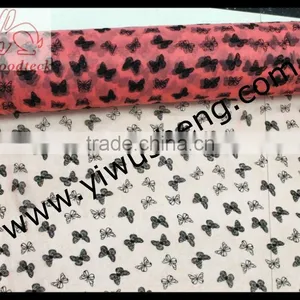 Beautiful Hot Pink Butterfly Printing Tutu Tulle, 100% Nylon Tutu Tulle, Wedding Decoration thumbnail-1