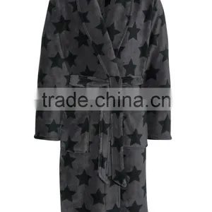 Men's Star Printed Warm Custom Printed Pajamas thumbnail-2