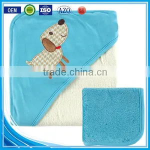 Trade Assurance Custom Embroidery Designs Cotton Terry Fabric Animal Wholesale Kids Bath Poncho Hooded Towel thumbnail-1