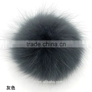 Multicolor Genuine Fox Pom Poms With 12cm thumbnail-6