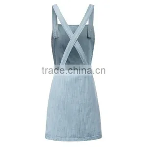 EY0562A 2015 New Style Women Condole Belt Big Pocket Cowboy Dress thumbnail-3