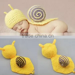 Baby Newborn Photography Props Crochet Baby Beanie Hat ,Knitted Bunny Costume Outfit thumbnail-4