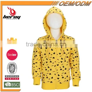 BEROY Wholesale High Quality Cotton Zipper Hoodies for Kids, Custom Girl Outdoor Coat thumbnail-1
