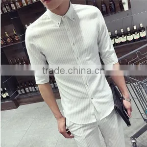Sleeve in the Small Square Collar Stripe Shirts thumbnail-5