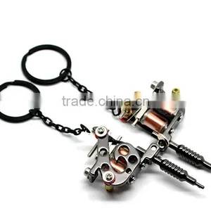 Best Sale Gunmetal Mini Tattoo Machine Key Chains & Key Ring thumbnail-3
