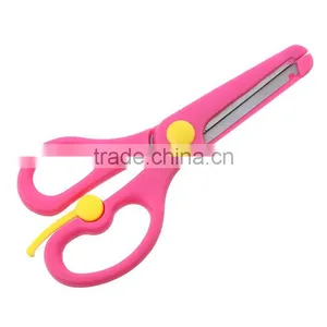 Home Office Fuchsia Stainless Steel School Student Plastic Custom Scissors thumbnail-1