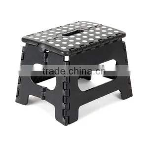 Portable Plastic Black Folding Step Stool thumbnail-1