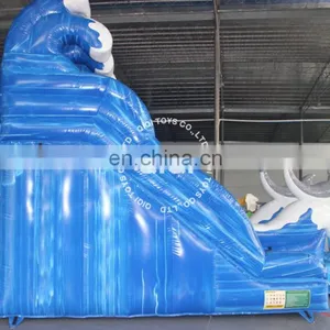 High Quality Children's Park Big Dolphin Inflatable Ocean Wave Slide Inflatable Water Slide thumbnail-5