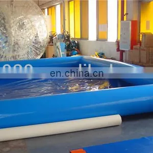 Commercial Inflatable Aqua Ball Swimming Pool in Blue thumbnail-1