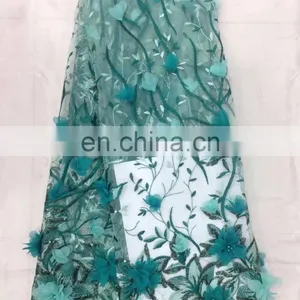3D Embroidery Cloth Material Mesh Polyester Sequin Fabric thumbnail-1