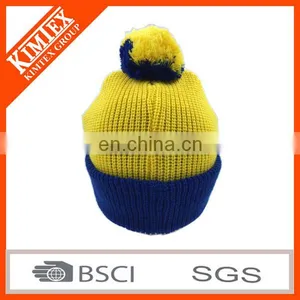 2017 Custom Colorful Pom Pom Knit Hat With Ball Top thumbnail-5