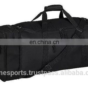 Custtomized Duffle Bags - Blank Duffle Gym Bags Travel LUGGAGE Bag In Black Sports CARRY ON Bag thumbnail-3