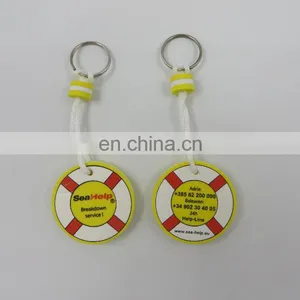 Factory Direct Supply Round EVA Key Chain Rings With Two Sides Printing Logo Key Holder thumbnail-2