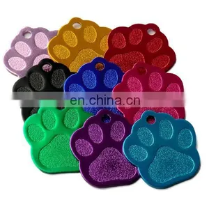 Aluminum Paw Shape 2 Sides Tag Pet Dogs and Cats ID Tag thumbnail-3