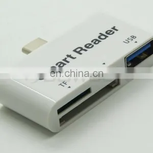 USB-C Card Reader 3 in 1 Type C USB 3.1 5 Gbps TF SD Card Reader Type-C With USB 3.0 Port/TF/SD Smart Adapter for MacBook thumbnail-4