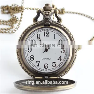 New Fashion European Retro Style Quartz Pocket Watch Large Carved Solid Cover Double Unisex Pocket Watch Jewelry thumbnail-3