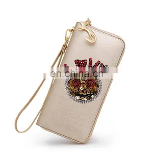 Hot Sale Beading Sequin Rhinestones Love Smaile Face Patches Badges For Clothing/Bag thumbnail-6