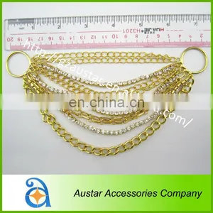 Chains Swimsuit Connectors,custom Rhinestone Metal Decorative Chains for Bikini thumbnail-1