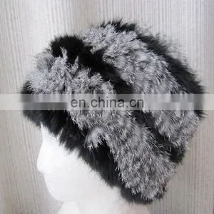 Winter Warm Real Fur Knitting Hats for Girls thumbnail-3