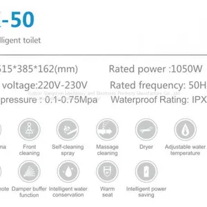 AK50 Asiento Inodoro Inteligente 515*385*162 (PP) thumbnail-4