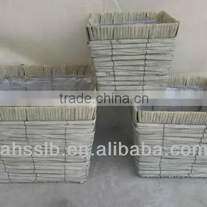 2013 Antique Color Woven Willow Garden Decoration Flowerpot thumbnail-4