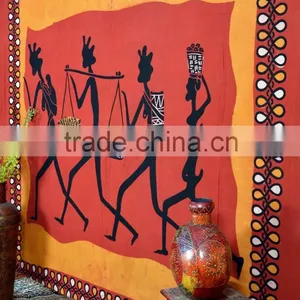 Indian Tapestry Cotton African Print Vintage Wall Hanging Tapestries Throw Art Tapestry Bedsheet thumbnail-3
