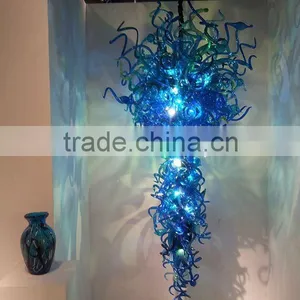 Blue Large Art Glass Chandeliers thumbnail-1
