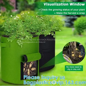 Eco-Friendly PE Potato Growing Bag Garden Planter Bags Reusable Washable Grow Pots Waterproof, Smart Pots for Vegetable thumbnail-2
