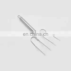 Amazon Hot Sale 2PCS Stainless Steel Turkey Chicken Forks BBQ Tools thumbnail-2